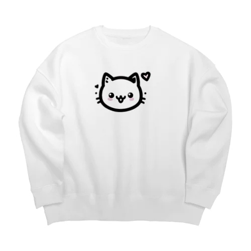 可愛いにゃんこ🐱💞 Big Crew Neck Sweatshirt