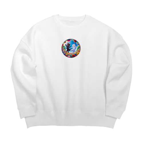 ブルースカイフラワーダンス Big Crew Neck Sweatshirt