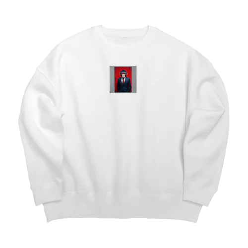 上司のような猿 Big Crew Neck Sweatshirt