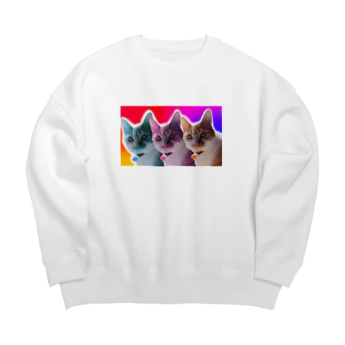 ねこのだいごろう Big Crew Neck Sweatshirt