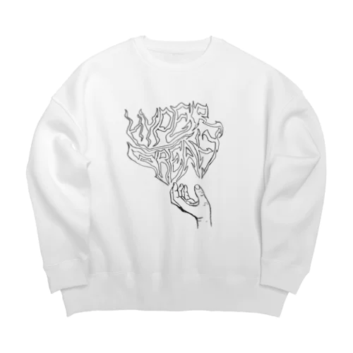 タマシイのホノオ(ラフ画ver) Big Crew Neck Sweatshirt