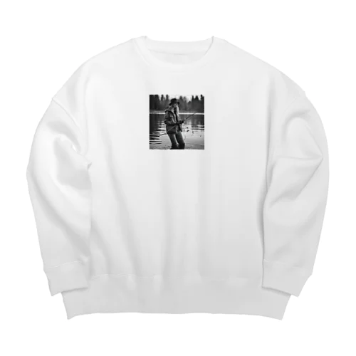 釣り女子 Big Crew Neck Sweatshirt