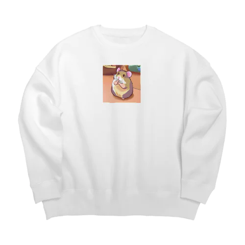 ちょーかわいいハムスターイラストグッズ Big Crew Neck Sweatshirt