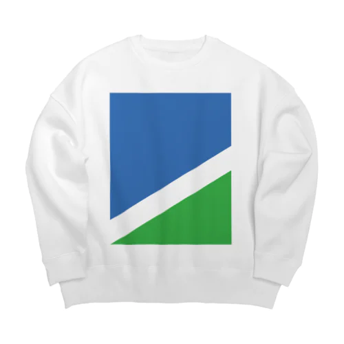 ミニマリズムデザインな気分　青と緑 Big Crew Neck Sweatshirt