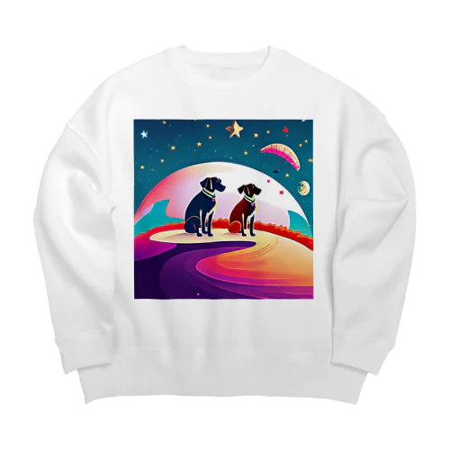 つがいの犬 Big Crew Neck Sweatshirt