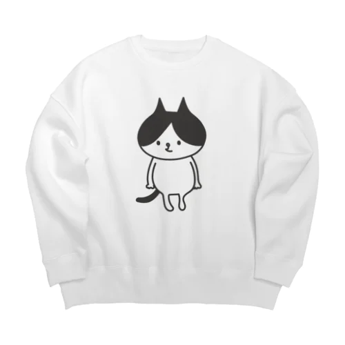 ハチワレキャット Big Crew Neck Sweatshirt