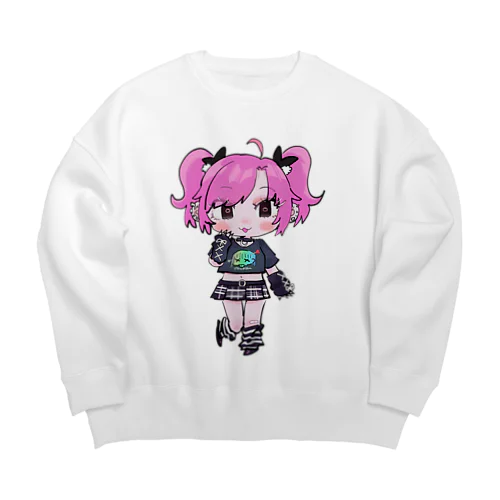 派手髪ピンクちゃん Big Crew Neck Sweatshirt