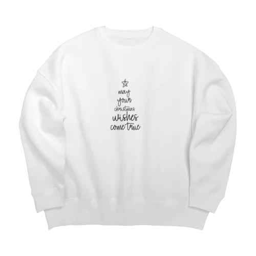 クリスマスツリー英文デザイン Big Crew Neck Sweatshirt