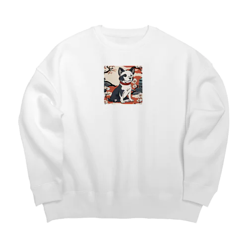 絵巻の犬小町 Big Crew Neck Sweatshirt