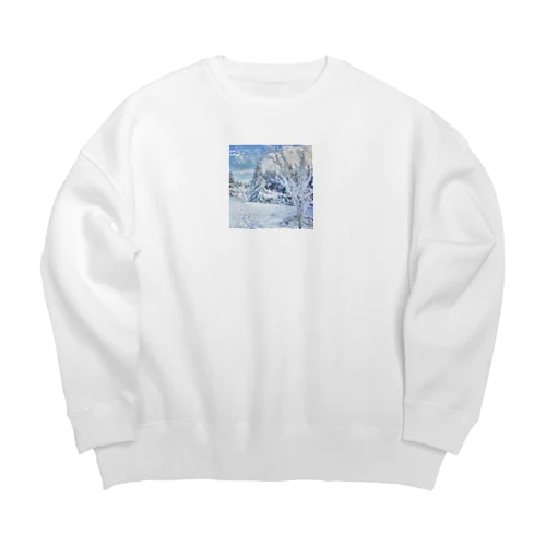 美しい冬の景色 Big Crew Neck Sweatshirt