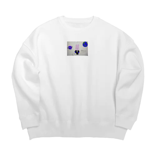 うさぎと宇宙 Big Crew Neck Sweatshirt