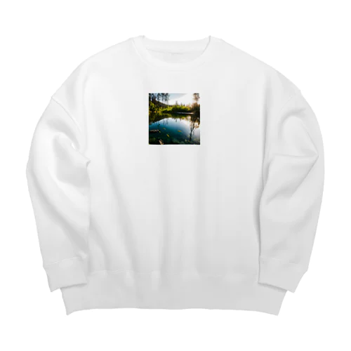 ここで釣りをさせて下さい! Big Crew Neck Sweatshirt