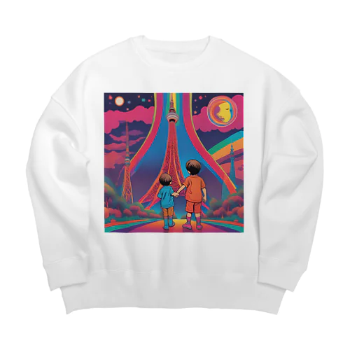 タワーと兄弟 Big Crew Neck Sweatshirt