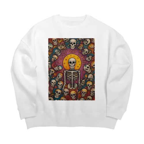 月とドクロ Big Crew Neck Sweatshirt