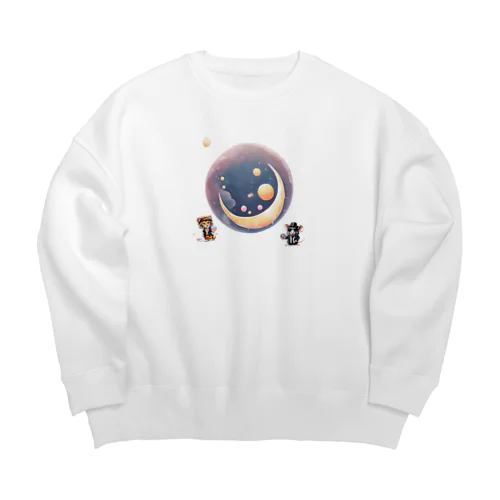 三日月🎵 Big Crew Neck Sweatshirt