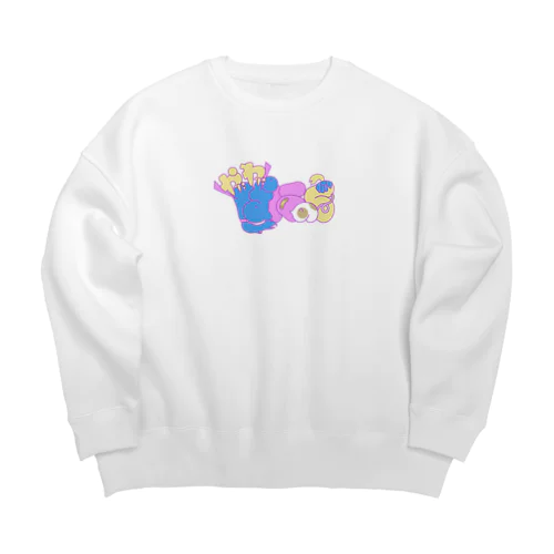 架空アニメロゴ(やにわにぱにっく) Big Crew Neck Sweatshirt