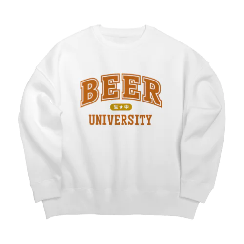 BEER UNIVERSITY ビール大学　オレンジ ビッグシルエットスウェット