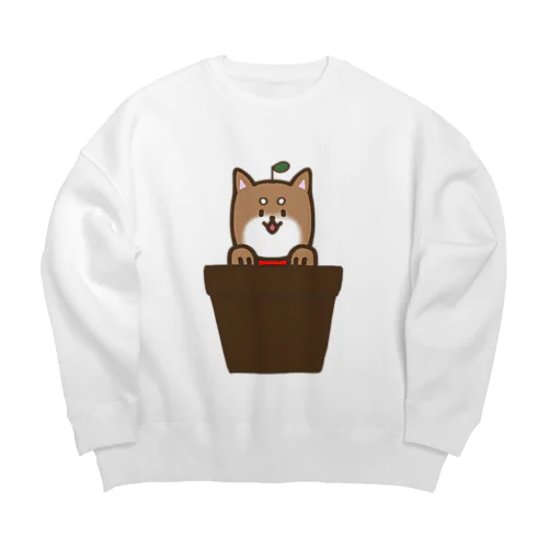 鉢入りわんこ Big Crew Neck Sweatshirt