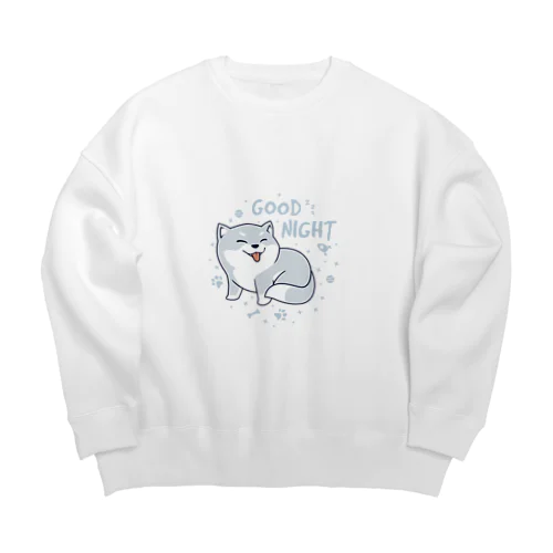 グッドナイトワンちゃん Big Crew Neck Sweatshirt