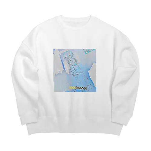 サブカル天使 Big Crew Neck Sweatshirt