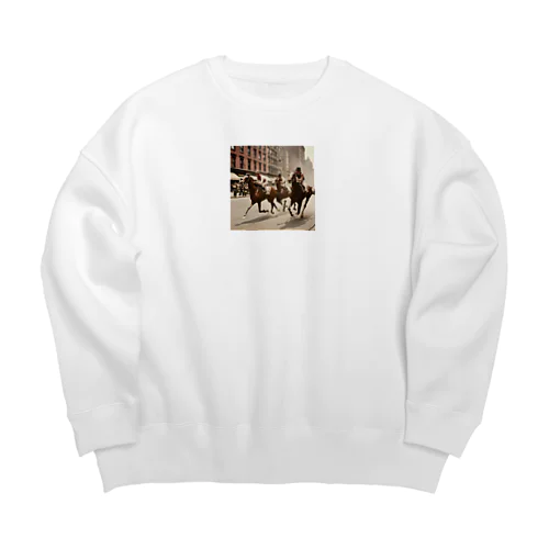 classic horse Big Crew Neck Sweatshirt