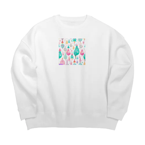 クリスマスのアート Big Crew Neck Sweatshirt