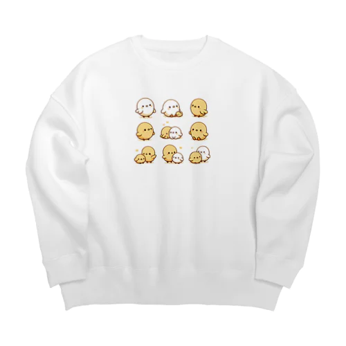 可愛らしいヒヨコグッズ Big Crew Neck Sweatshirt