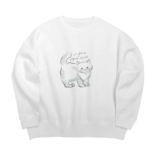 にゃおにゃおにゃお Big Crew Neck Sweatshirt