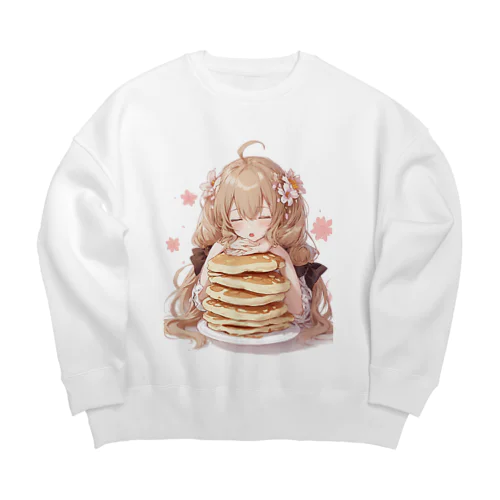 ゆるふわパンケーキちゃん Big Crew Neck Sweatshirt