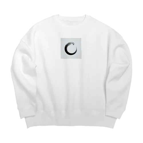 シンプル一筆書き Big Crew Neck Sweatshirt