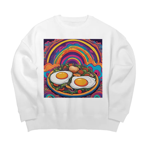 PSYCHEDELIC目玉焼き Big Crew Neck Sweatshirt