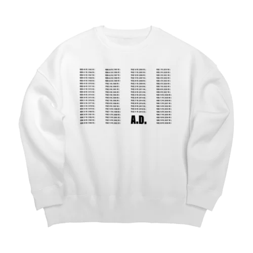 西暦和暦 Big Crew Neck Sweatshirt