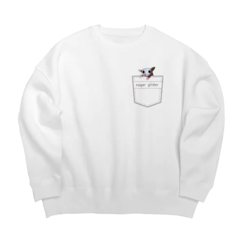 フクロモモンガのルク様 Big Crew Neck Sweatshirt