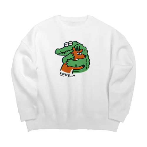 ワニの隣人ガゼル Big Crew Neck Sweatshirt