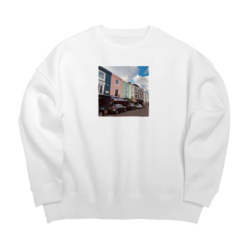 Notting Hillの街並み Big Crew Neck Sweatshirt