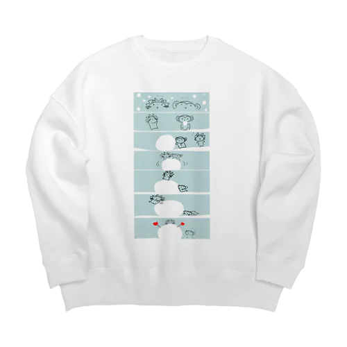 ししこともんきちとゆき Big Crew Neck Sweatshirt