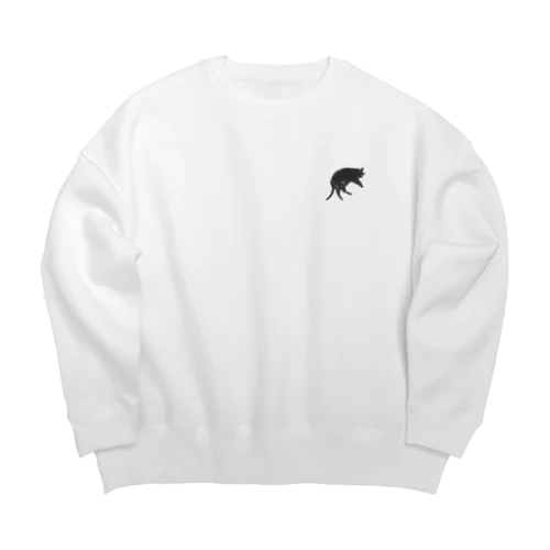 太ってるねこ、ゴロン Big Crew Neck Sweatshirt