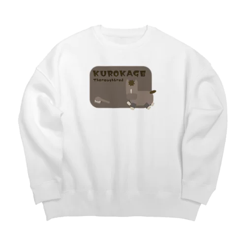 パステルデザイン 黒鹿毛 Big Crew Neck Sweatshirt