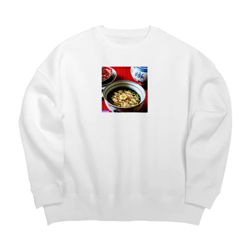 年越しそば Big Crew Neck Sweatshirt