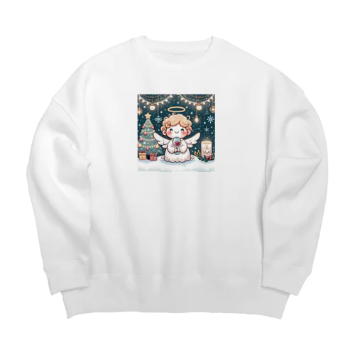 呑(どん)天使のクリスマスデフォルメ Big Crew Neck Sweatshirt