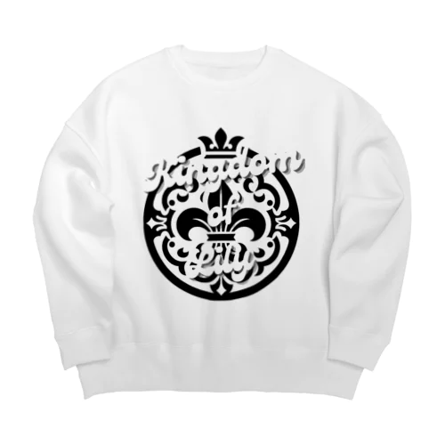 LILYロゴテキスト（シロ） Big Crew Neck Sweatshirt