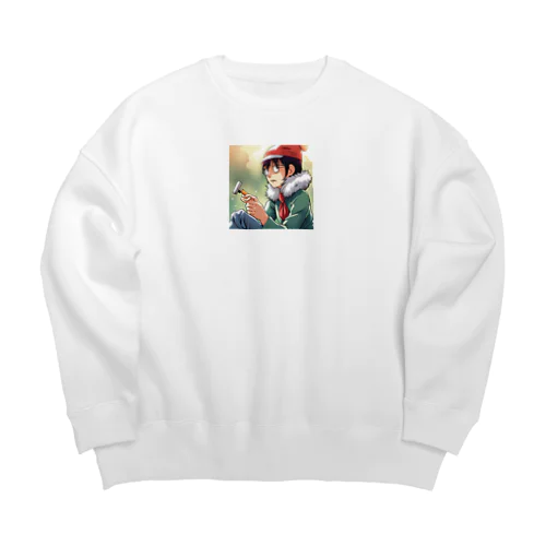 ドット絵のゆうこちゃん Big Crew Neck Sweatshirt