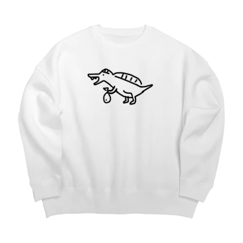 ゆるスピノサウルス Big Crew Neck Sweatshirt