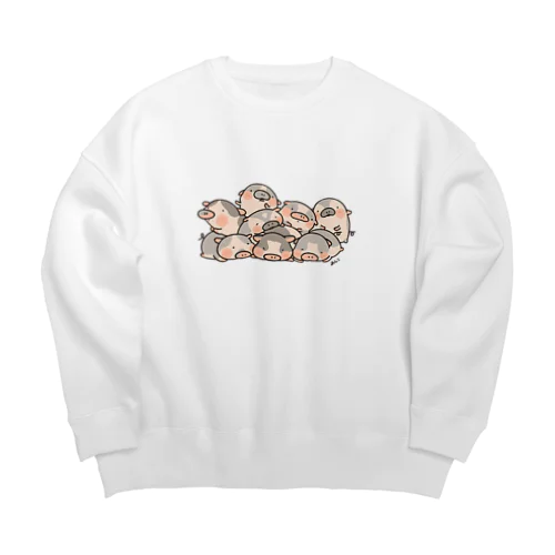 ほにゃほにゃグレーちゃん Big Crew Neck Sweatshirt