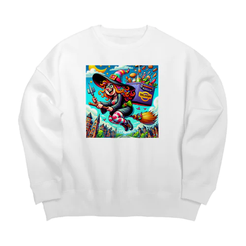 魔女の配達員 Big Crew Neck Sweatshirt