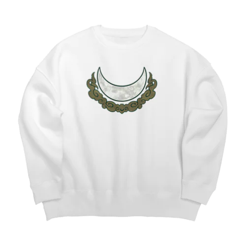 ツキノワ moss green Big Crew Neck Sweatshirt