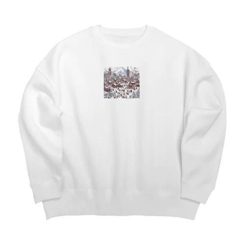 雪の花火 Big Crew Neck Sweatshirt