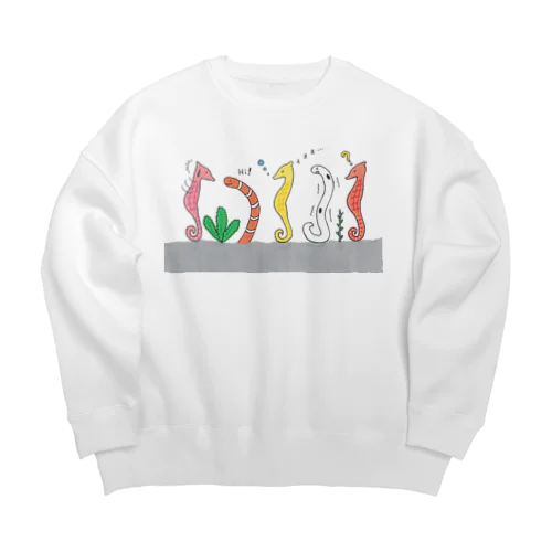 [森図鑑] 仲間に入れて（背景なし） Big Crew Neck Sweatshirt