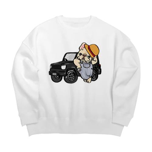 アウトドア大好きフレブルちゃん Big Crew Neck Sweatshirt