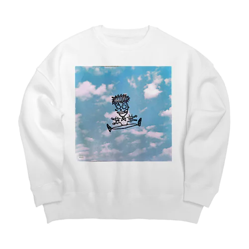 常に前向きくん Big Crew Neck Sweatshirt